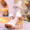 Christmas Decorations Christmas Creative Rocking Chair Champagne Old Man Snowman Sitting Doll Gift Tabletop Ornament