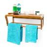 Étagère Murale En Bambou Avec Barre Porte-serviette - 10014070 - 60 Cm