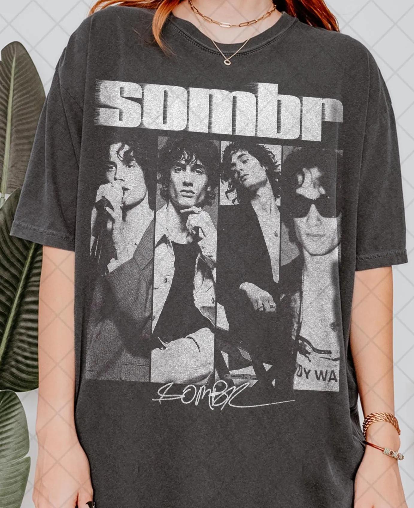 Retro 90s  Sombr TShirt Sombr World Tour Music Fan Bootleg Tee TShirt Gift for Women and Unisex S