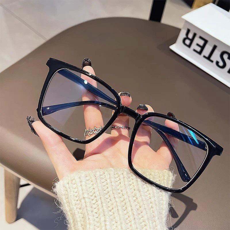 Unisex Übergroße Quadratische Brille mit Dickem Rahmen – 16cm, Geeignet für Gläser oder Myopie-Brillen