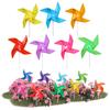 10/20 Pezzi Mulini a Vento Colorati in Plastica per Cortile Giardino Prato Decorazione Esterna Fai da Te Mulino a Vento a Quattro Foglie Protezione Uccelli TMZ