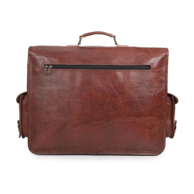 Men's Genuine Vintage Rare Stuff Leather Messenger Shoulder Laptop Briefcase Bag