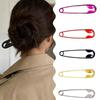 Creative Safety Pin Hair Clip Large Safety Pin Metal Hair Claws Barrettes For Women Girls  Hair Accessories Headwear