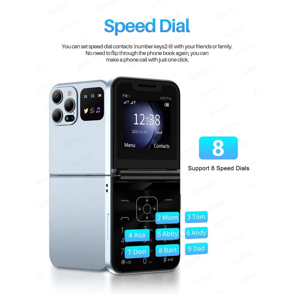 Dual Card Mobile-phone Folding Flip Phone for The Elderly Mobile Phone Flip Phone Button Mobile Phone