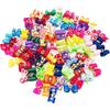 50pcs /25Pair Small Dog Hair Bows with Rubber Bands and Rhinestones Puppy Grooming Bows Doggies Cat Topknot Bowknot Pet Hair Accessories Color Random