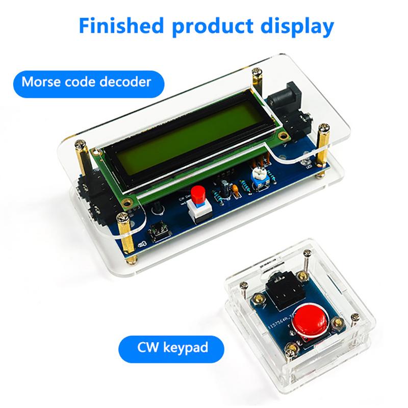 Dc 9V Diy Cw Trainer Decoder Kit Cw Decoder Morse Code Reader Lcd Display Radio Circuit Board Electronic Welding Practice Kits