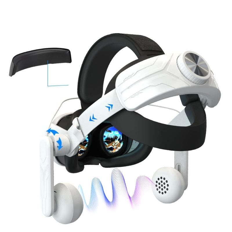 Head Strap for Quest3 VR with Headphones Adjustable Headstrap with Enhanced Comfort Support,Easy to install