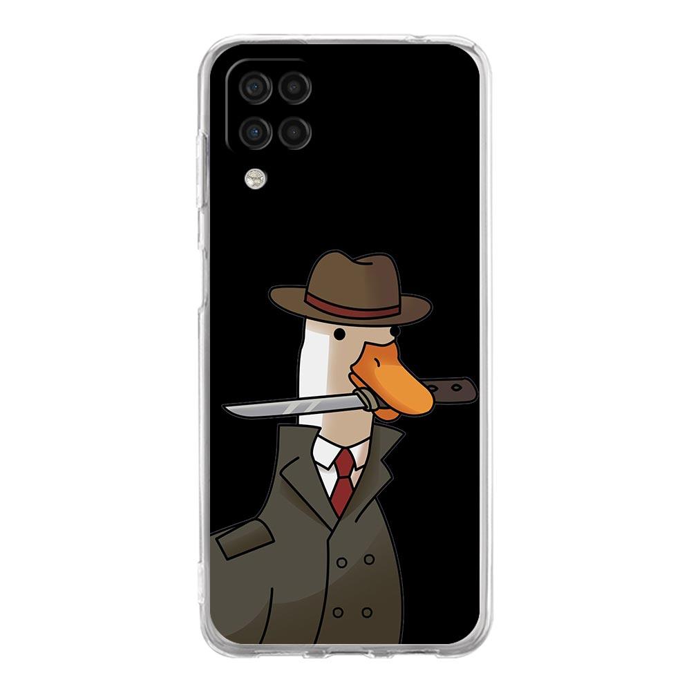 Cartoon Doubt Duck Phone Case For Samsung Galaxy A51 A71 A21S A12 A11 A31 A41 A01 A03S A22 A13 A33 A73 A53 A52 A32 5G A23 Cover