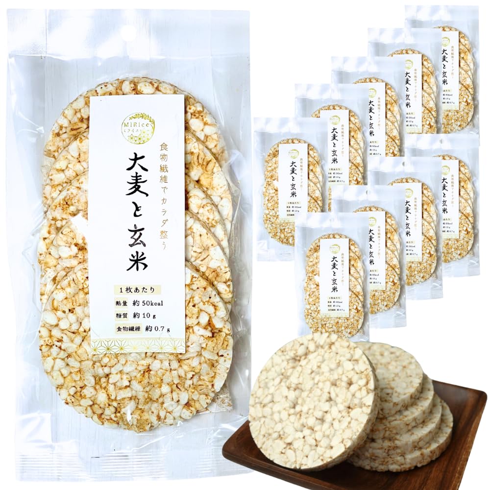 

MiRice Ячмень и Коричневый Рис Рис Коричневый Диетический Диета Без Попкорна Сделано в 10 Пакетах Лепешки, Несоленые, Рис, Ячмень, Клетчатка, Еда, Перекус, Добавки,