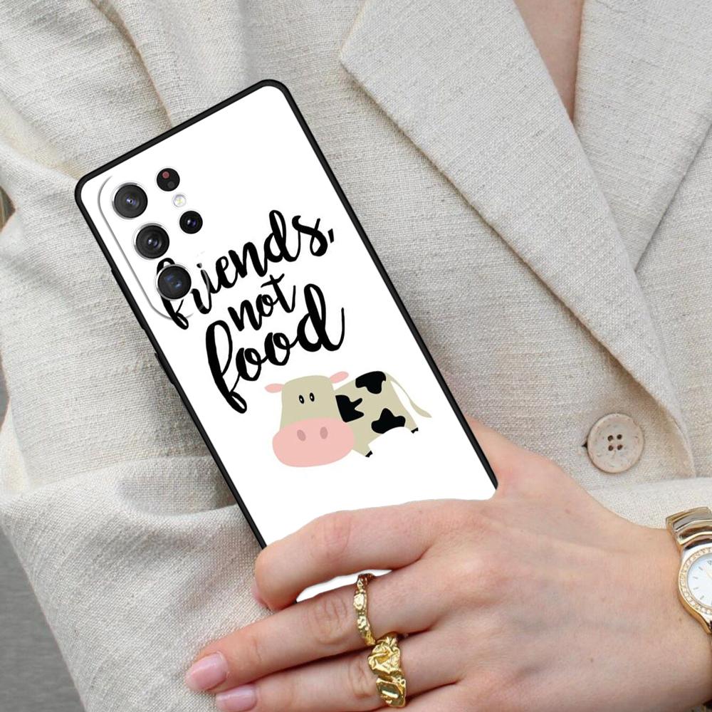 Vegan Friends Not Food Cell Phone Case for Samsung Galaxy S26 Ultra S25 S24 S23 S22 S21 S20 Note10 Cover