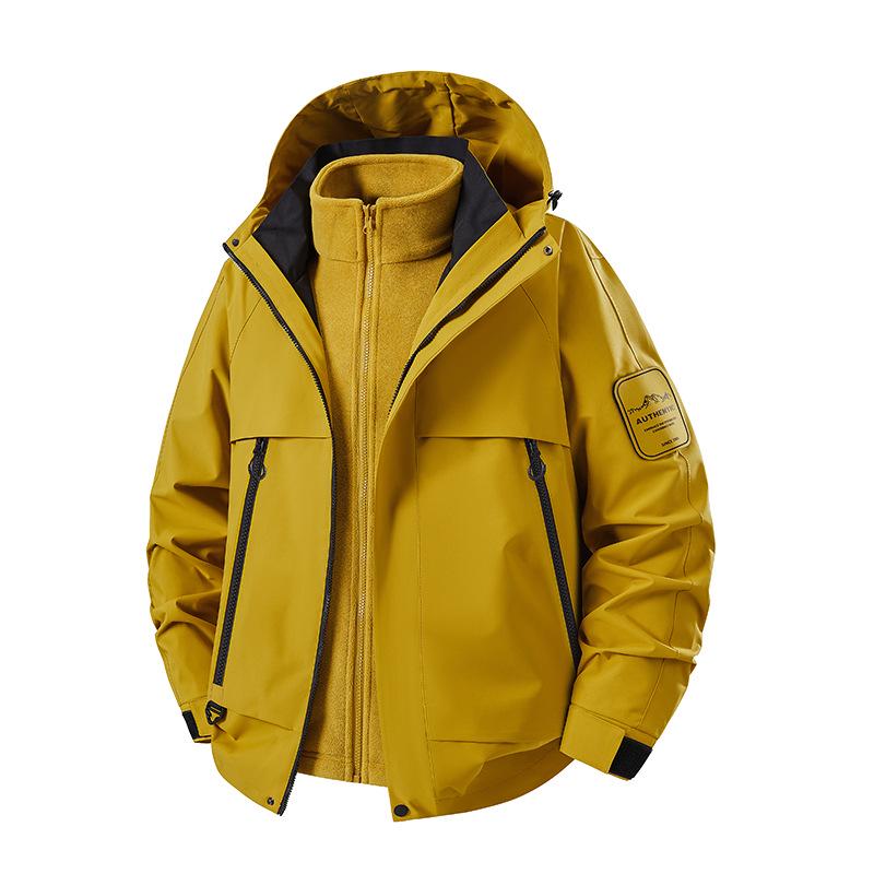 2025 Custom Logo Men's & Women's 3-in-1 Mountaineering Detachable Fleece Jacket Set