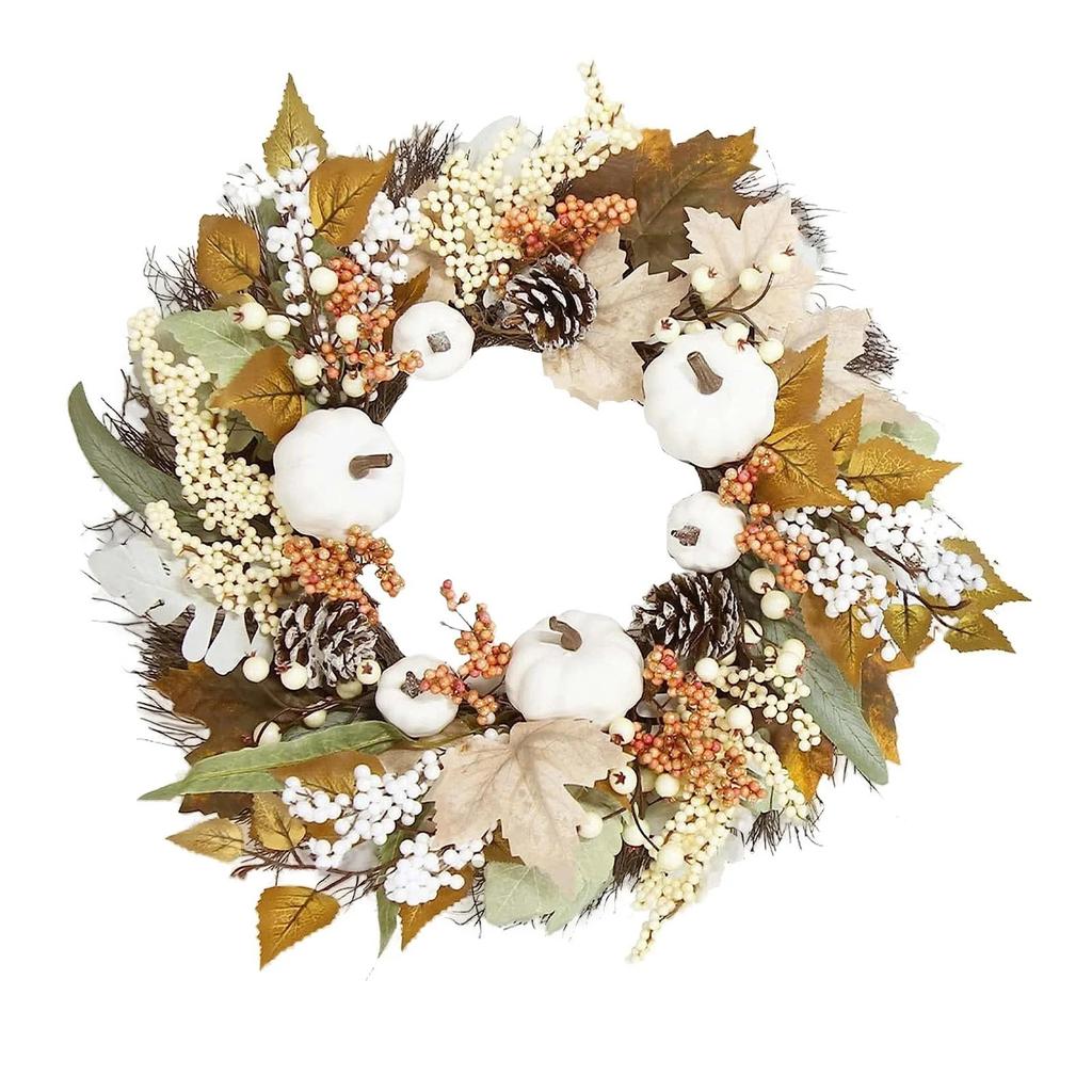 45cm Holiday Wreath Artificial Flower Decoration Wreath Door Hanging Wall Hanging