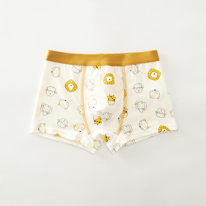Dětské kreslené bavlněné boxerky se středním pasem - Prodyšné studentské spodní prádlo třídy A