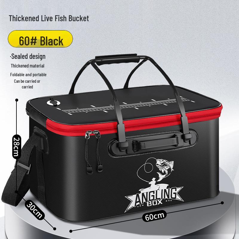 Multi-functional EVA Folding Fish Bucket: Live Fish Protector & Tackle Box.