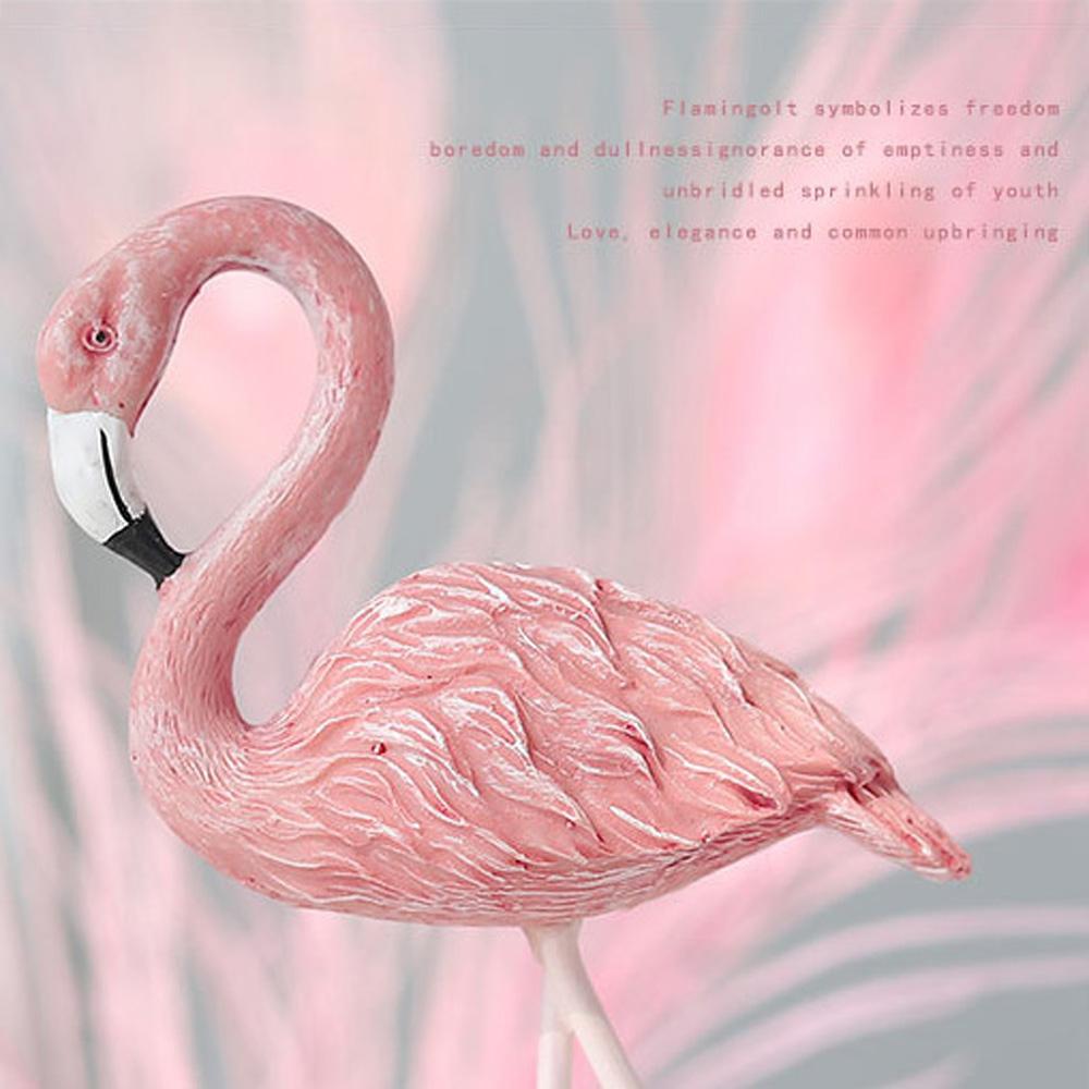 Miniature Office Craft Wedding Home Decoration Animal Statue Desk Ornament Flamingo Figurine