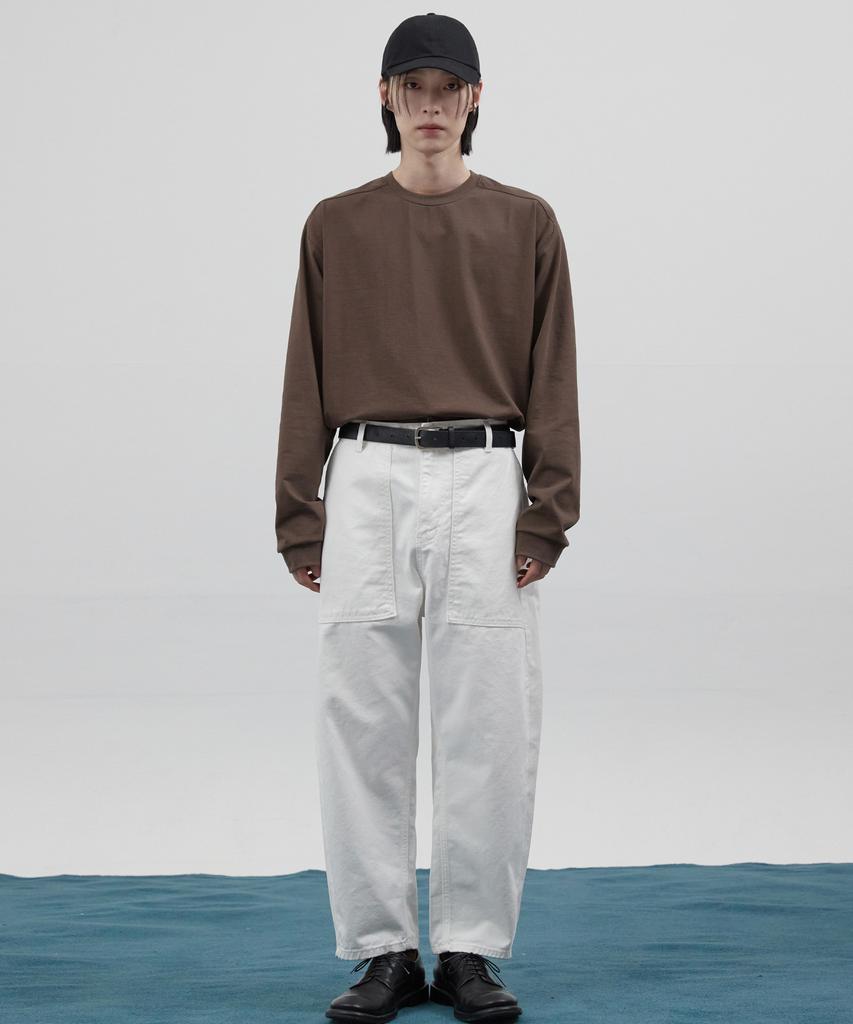 Konsenteu12 Porter Curved Pants White