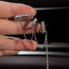Rhinestone Tassel Ear Clip: Light Luxury & Fashionable Non-Pierced Earrings