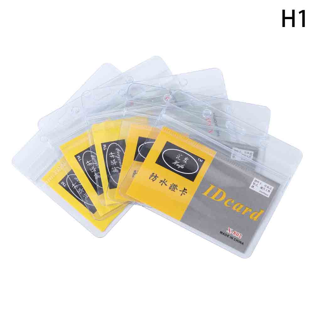 

10Pcs PVC Plastic Badge Holder Wallet ID Card Holder Clip for Offices School Exhibition Bank Card Badg Holders Stationery Supply