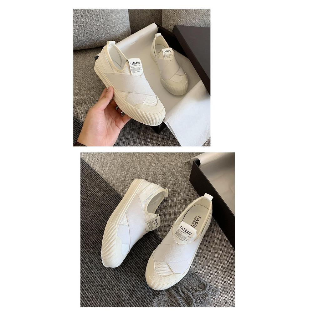 White Women's Casual Flat Shoes