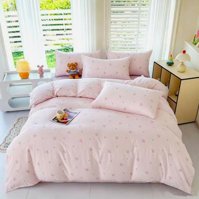 Soft, Breathable Double-Layer Cotton Gauze 4-Piece Bedding Set