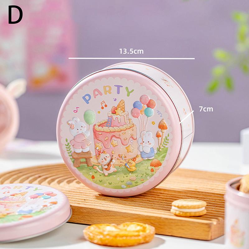 Банки для печенья и конфет Декоративные круглые жестяные коробки Упаковка для шоколадного печенья Банка для свечей Контейнеры для конфет Подарочная коробка