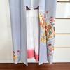 Used Light blue kimono Japanese clothing Japanese clothing Chrysanthemum Autumn leaves Flower Antique Retro Vintage Japanese clothing