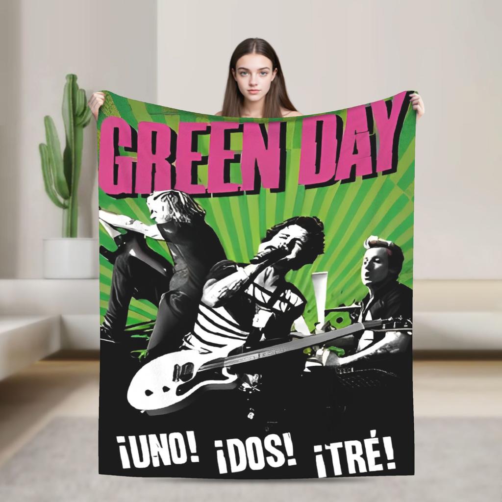 Green Days Punk Decke American Idiot Album Flanell Großartige Atmungsaktive Überwurfdecken für die Heimdekoration