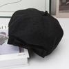 Bow Beret Women's Autumn and Winter Big Head Circumference Retro Dot Painter Hat Showing Face Small Star Anise Bud Hat