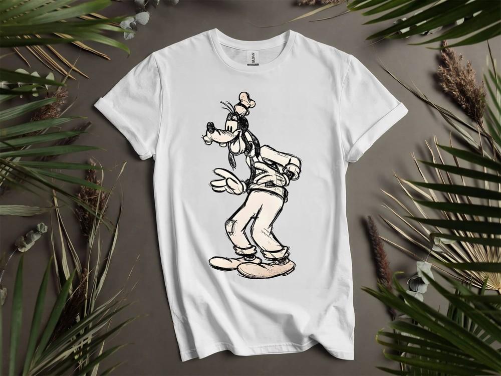 

Милая футболка с портретом Гуфи-скетчем Футболка Мужская Женская Унисекс Футболка K67 M