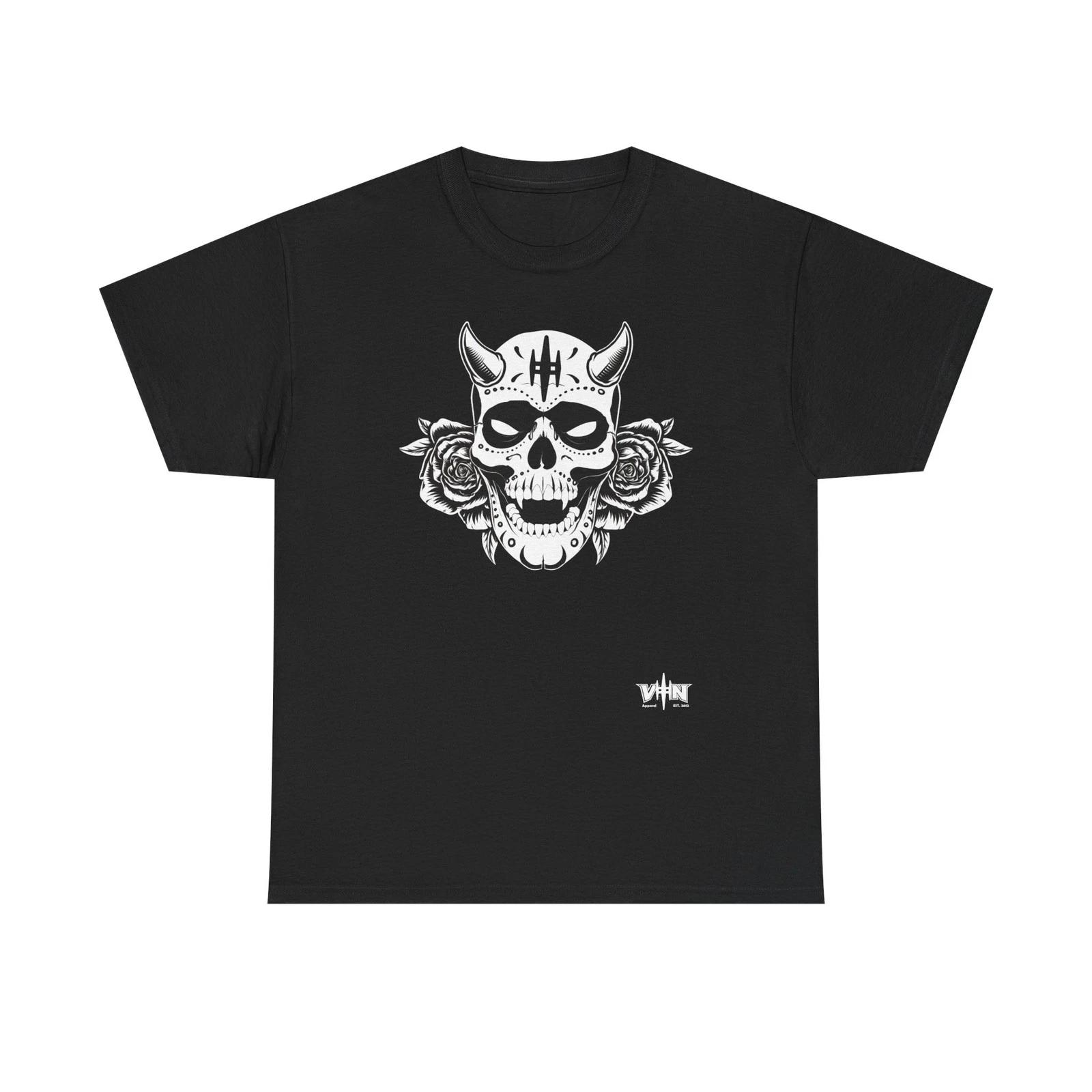 White Variant - Skull & Roses — VN Apparel Rock Graphic T-Shirt 3XL