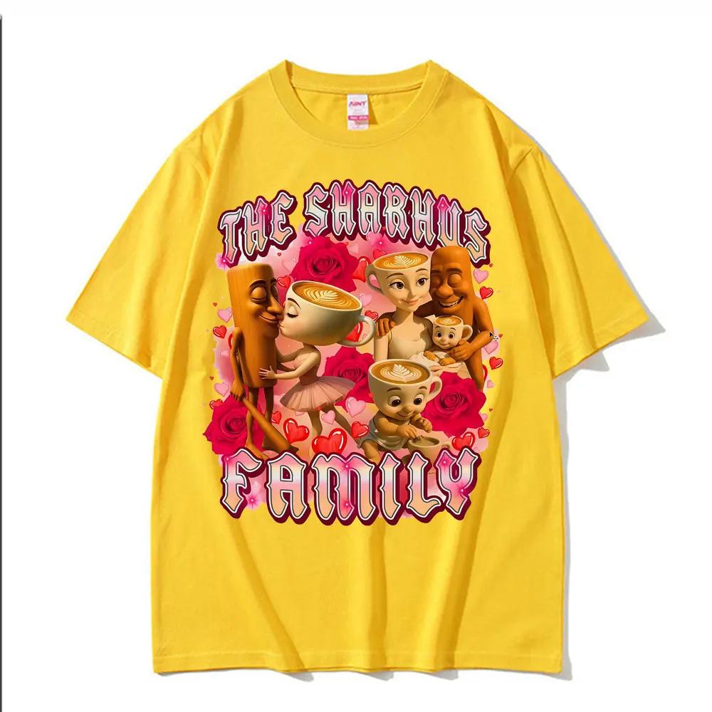 

Tung Tung Tung Sahur Family T-shirt Funny Italian Brainrot Cappuccina Ballerina Meme T Shirt Unisex Fashion Humor Oversized Tops 4XL