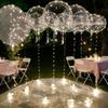 Bobo Balloons with LED Lights Transparent Glowing Bubble Balls for Wedding Birthday Decorations, Party Supplies
