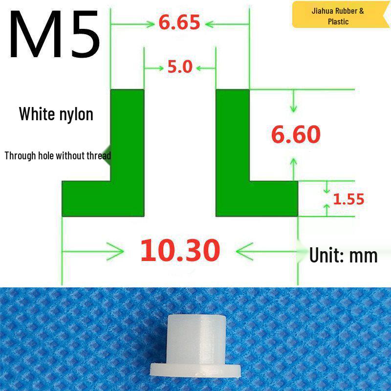 T-förmige Nylon-Dichtungsscheibe M3-M35 Gewinde Isolierabstandshalter