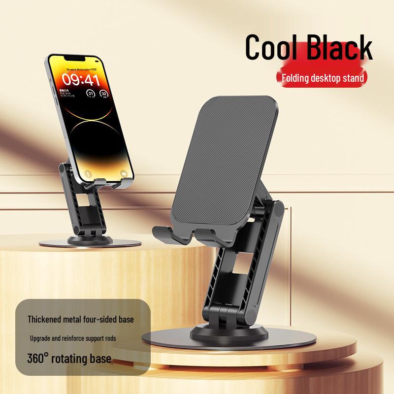 All-Metal Mobile Phone & Tablet Stand - Rotating, Foldable & Multifunctional, Perfect for Home, Office, or Corporate Gifts.