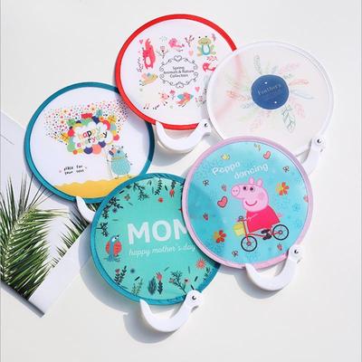 Çocuklar İçin Taşınabilir Çizgi Film Katlanır Vantilatör - Yaz İçin Mini Seyahat Yuvarlak Vantilatör