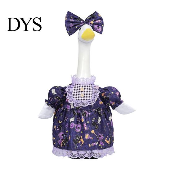 Weather Resistant Polyester Costume 1 Set Christmas Porch Goose Outfit, Festive Dress with Hat, Winter Garden Statue Clothes Fall Holiday for 23 Inch