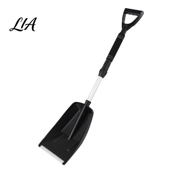 Car Ice Scraper Snow Shovel with Extendable Handle, for SUV Scratch Free Remover Truck Windshield, Scratch-Free Large Pivot Head Removal Tool