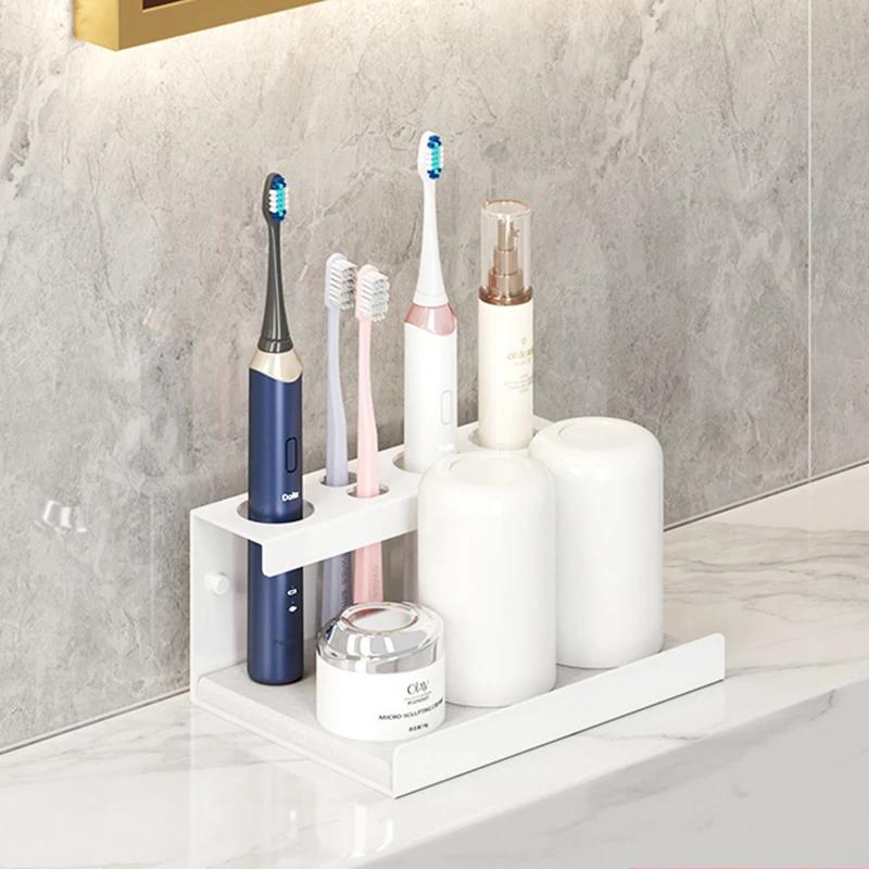 Aluminum Wall Mount Electric Toothbrush Holder for Bathroom, Shower, Toothbrush Hanger Brush Stand, Hanger Bathroom Organizer