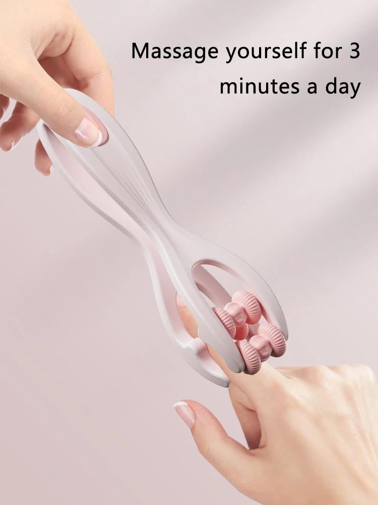 Fingermassagegerät, zweireihiges Rollendesign, einfache Handhabung, lindert Fingerermüdung, fördert die Durchblutung, tragbares Rollen-Fingermassagegerät