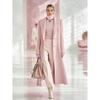 2026 Winter Women Long H-line Notched Lapel Wool Blend Coat Commuter Outerwear