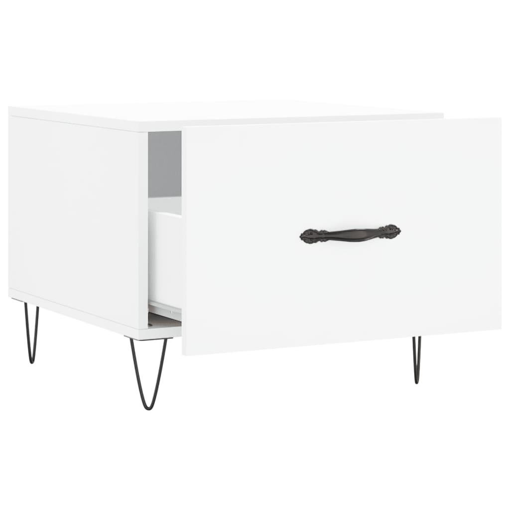 White Coffee Table 50 x 50 x 40 cm Engineered Wood