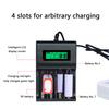 Portable USB Battery Charger Independent Charging Slots for 2A/3A  9V Equipped with LCD Display and Safety Features
