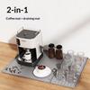1/2 Peças Almofada de Máquina de Café de Silicone, Almofada Drenante Antiderrapante, Almofada de Secagem de Tigelas, Bandeja de Bancada de Mesa de Jantar de Cozinha de Silicone