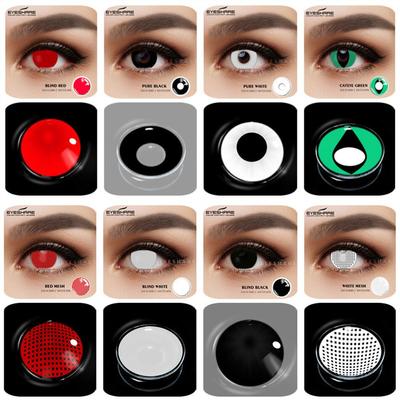 Color Contact Lenses 1Pair Halloween Cosplay Anime Eye Contactlen Cosmetic Yearly Contacts
