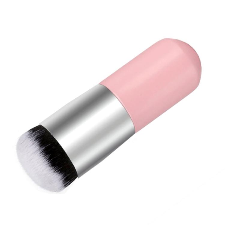 Short Wooden Handle Large Round Head Buffer Foundation Powder Makeup Brushes Plump Round Brush Makeup BB Cream Tools розовый