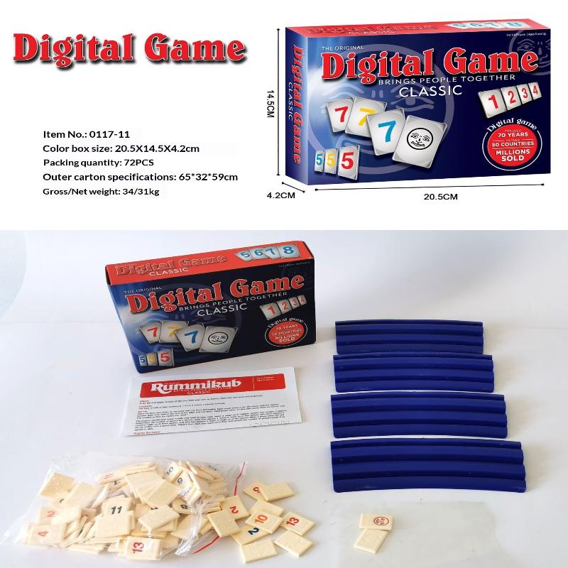 1 Set Fast Moving Tile Classic Board Game Israel Mahjong Rummy Digital Games 2-4 Players Family Party Travel Edition