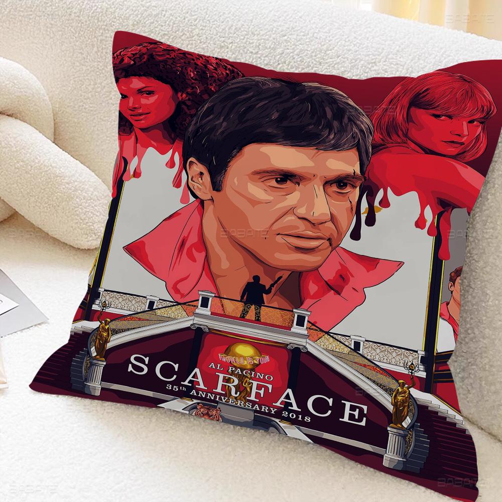 Movie S-scarface Personalized Pillow Cover Kids Bedroom Wild Party Decor Pillowcase Kid Birthday Shower Gift