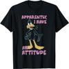 Looney Tunes Canard Daffy Apparemment J'ai une Attitude Logo T-Shirt