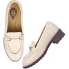 Shoetopia Women'S Flat Loafers Cream (7 Uk)