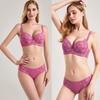 Set Reggiseno in Pizzo Francese Taglie Forti Moda Comodo e Sexy Slip Push-up e Modellante